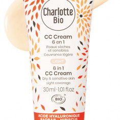CC cream BIO 6 in 1 Light(piele uscata si sensibila), cu acid hialuronic si baobab Charlotte Bio
