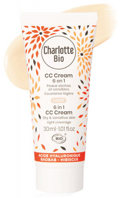 CC cream BIO 6 in 1 Light(piele uscata si sensibila), cu acid hialuronic si baobab Charlotte Bio foto
