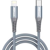 Cablu date Vision Touch, USB Type-C la Lightning, 27W, 1m, Gri