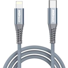 Cablu date Vision Touch, USB Type-C la Lightning, 27W, 1m, Gri
