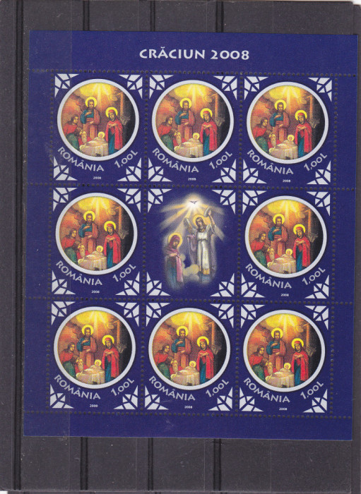 ROMANIA 2008 - CRACIUN, MNH - LP 1821,MINICOALA