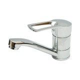 Baterie pentru chiuveta de bucatarie cu pipa rotativa, monocomanda, crom