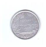 Moneda Polinezia Franceza 2 francs/franci 1982, stare foarte buna, curata