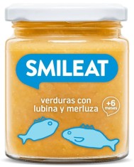 Piure de legume cu merluciu, biban si ulei masline, +6 luni Smileat