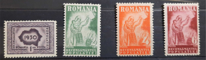 Timbre 1930 Recensamantul populatiei, MNH