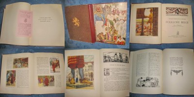 7338-I-Album vechi Folclorul Belgia 1949. Traditii si costume Henri Liebrecht. foto