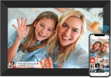 Rama foto digitala WiFi, 10.1 inch, Poze/Video, Ecran LED, aplicata Frameo, Memorie 32 GB, Ecran tactil, 1280*800 HD IPS, Slot USB, Card SD, Difuzor,
