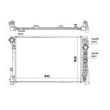 Radiator racire Mercedes Clasa C (W204), 2007-2014 C220 Cdi (2,1 Cdi 125kw); C230 (2,5 V6 150kw); Diesel/Benzina, Manual, Cu/fara AC, cu conectori ra, Rapid