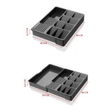 Organizator Tacamuri (30x40cm extensibil la 50x40cm), Antracit, 11 Compartimente
