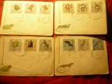 Set 4 Plicuri FDC Reptile 1963 Polonia