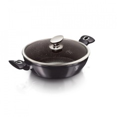 Cratita marmorata cu capac 28 CM, Metallic Line Carbon, Berlinger Haus foto