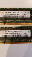 Kit 4GB DDR 2 , 2 x 2 Gb HINYX 800 Mhz PC2-6400S Pt.Laptop foto