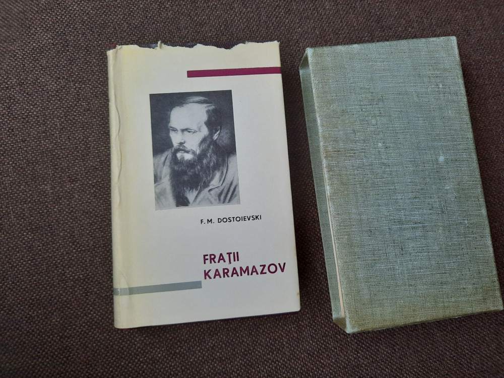 FRATII KARAMAZOV- DOSTOIEVSKI, editie bibliofila, pe foita de tigarete,cu etui poza 1