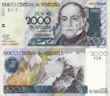 VENEZUELA 2.000 bolivares 1998 UNC!!!