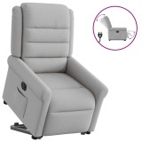 VidaXL Scaun reclinabil electric, țesătură gri nor