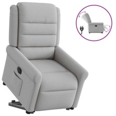 vidaXL Scaun reclinabil electric, țesătură gri nor 3303343