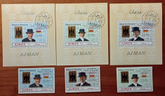 AJMAN &amp;#039;OLIMPIDA -Campioni-German&amp;#039;- 3 Mini colit stamp+3v. Ned.-MNH.) RARR!-stamp foto