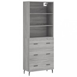 Cumpara ieftin Dulap inalt, gri sonoma, 69,5x34x180 cm, lemn compozit