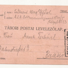 D5 Carte Postala Militara k.u.k. Imperiul Austro-Ungar ,Circulata 1917 Brasso
