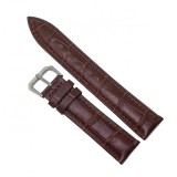 Cumpara ieftin Curea ceas piele naturala maro imprimeu crocodil 18mm 20mm 22mm