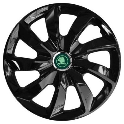 Set 4 Capace Roti 17 inchi (R17), Stig Negru Lucios, Compatibil cu Skoda Nou Verde foto