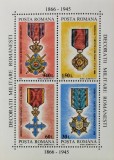BC803, Romania 1994, bloc decoratii militare romanesti