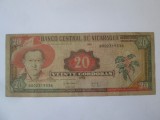 Rară! Nicaragua 20 Cordobas 1995