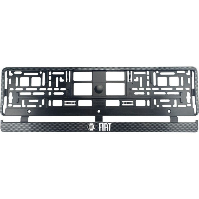 Set 2 bucati, suport numar inmatriculare Carbon, Fiat