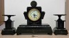 Ceas de semineu cu pendul, 3 piese, anii 1900