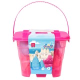 Nisip kinetic modelaj, găletușă, 500g + 6 forme. Deli