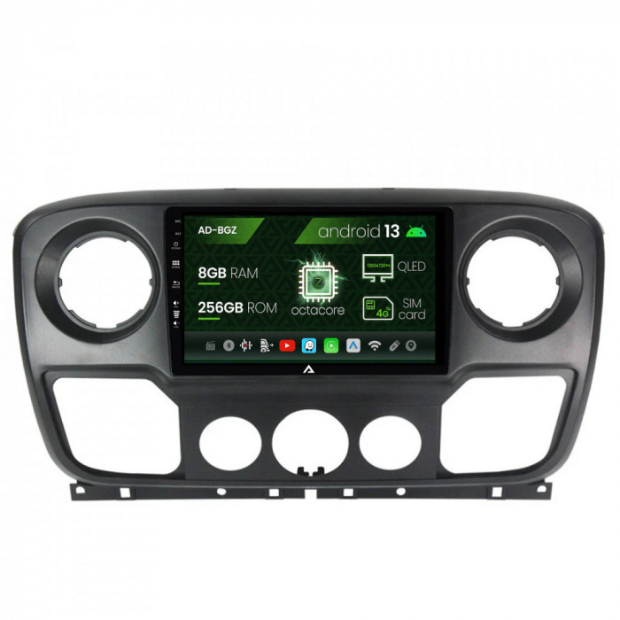 Navigatie Opel Movano Renault Master (2011-2021), Android 13, Z-Octacore 8GB RAM + 256GB ROM, 10.1 Inch - AD-BGZ10008+AD-BGRKIT380V2