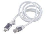 Cablu USB 3.1 RJ45 USB-C 1m alb