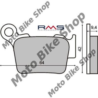 MBS Placute frana (Sinter) KTM SX/XC 450/505/525, Cod Produs: 225100753RM foto