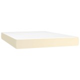 Cumpara ieftin Saltea cu arcuri buzunar, fermitate medie, crem, 140x200x20 cm, piele ecologica