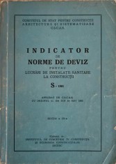 INDICATOR DE NORME DE DEVIZ PENTRU LUCRARI DE INSTALATII SANITARE LA CONSTRUCTII S-1961-INSTITUTUL DE CERCE-239816