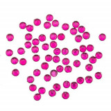 Decorațiuni roz-ciclam pentru unghii, 1,5 mm - strasuri rotunde &icirc;n săculeț, 90 buc, INGINAILS