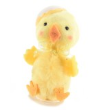 Figurina Puisor din textil galben alb 6x5x9 cm