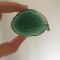 Pandantiv agat agata felie cu marginea electroplacata, verde, 5,5x4 cm (1)
