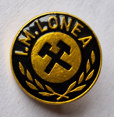 IM - Intreprinderea Miniera LONEA - insigna minerit anii 1970 - RSR foto