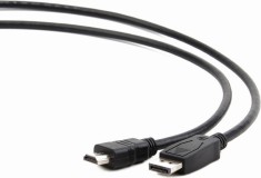 CABLU video GEMBIRD, adaptor DisplayPort (T) la HDMI (T), 1.8m, negru, &quot;CC-DP-HDMI-6&quot; (timbru verde 0.18 lei)