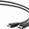 CABLU video GEMBIRD, adaptor DisplayPort (T) la HDMI (T), 1.8m, negru, &quot;CC-DP-HDMI-6&quot; (timbru verde 0.18 lei)