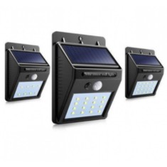 Set 3 Lampi Solare cu 30 LED, senzor de miscare si senzor de lumina