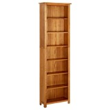 Cumpara ieftin Biblioteca cu 7 rafturi, 60x22x200 cm, lemn masiv de stejar