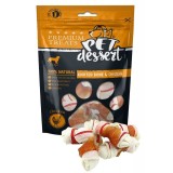 Pet&#039;s Dessert Knoted Bone &amp; Chicken, 80 g, Pets Dessert