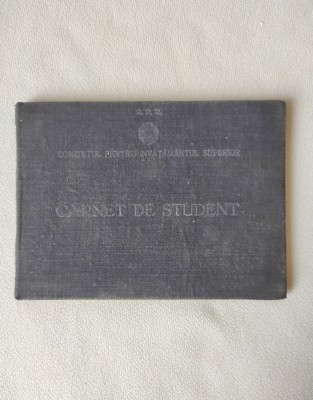 Carnet student Institutul de mecanică Cluj, emis &amp;icirc;n 1953 foto