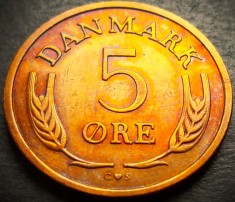 Moneda 5 ORE - DANEMARCA, anul 1969 * cod 4268 A = A.UNC PATINA SUPERBA
