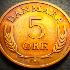 Moneda 5 ORE - DANEMARCA, anul 1969 * cod 4268 A = A.UNC PATINA SUPERBA