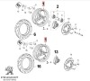 Janta roata fata/spate originala (12&quot;) Peugeot Elystar 50-150cc - Speedfight - Speedfight 2 - X-Race - X-Team 2T 50-100cc (argintie)