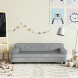 Canapea pentru copii, gri deschis, 90x53x30 cm, catifea GartenMobel Dekor, vidaXL