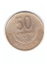 Moneda Costa Rica 50 colones 1997, stare buna, curata, America Centrala si de Sud, Bronz-Aluminiu